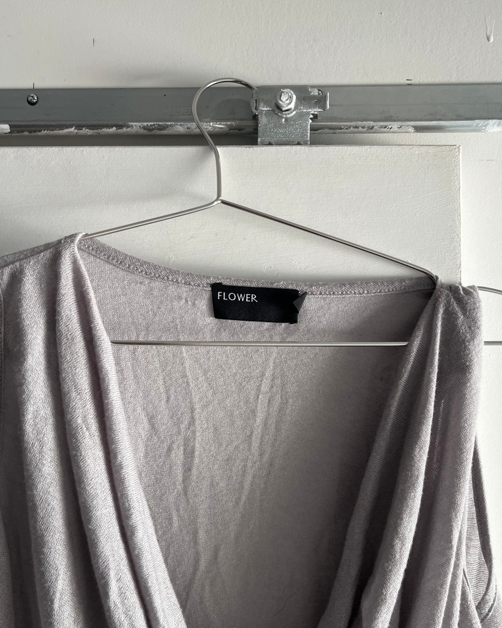 2000s grey cowl neck tank top