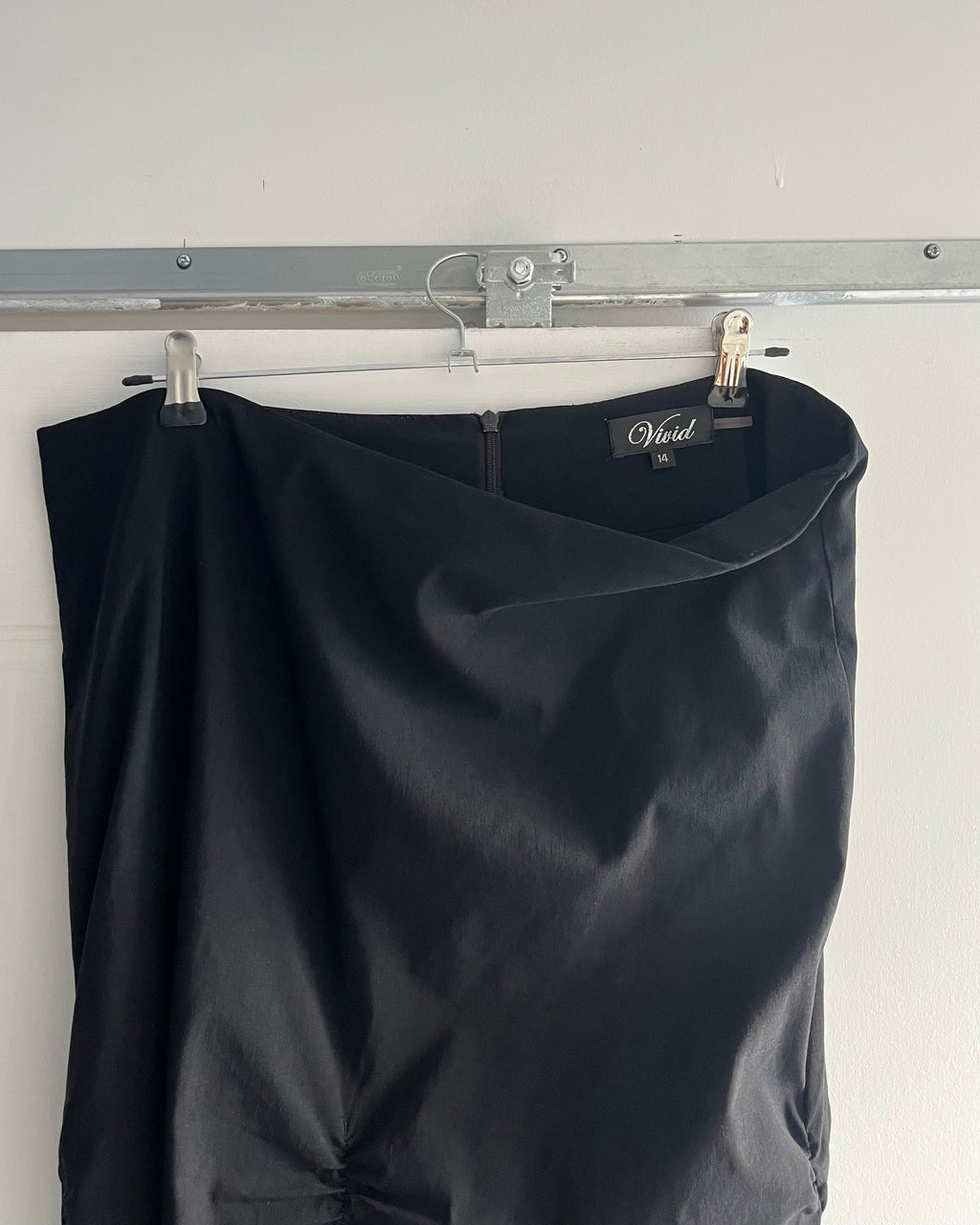 2000s ruched layered midi skirt