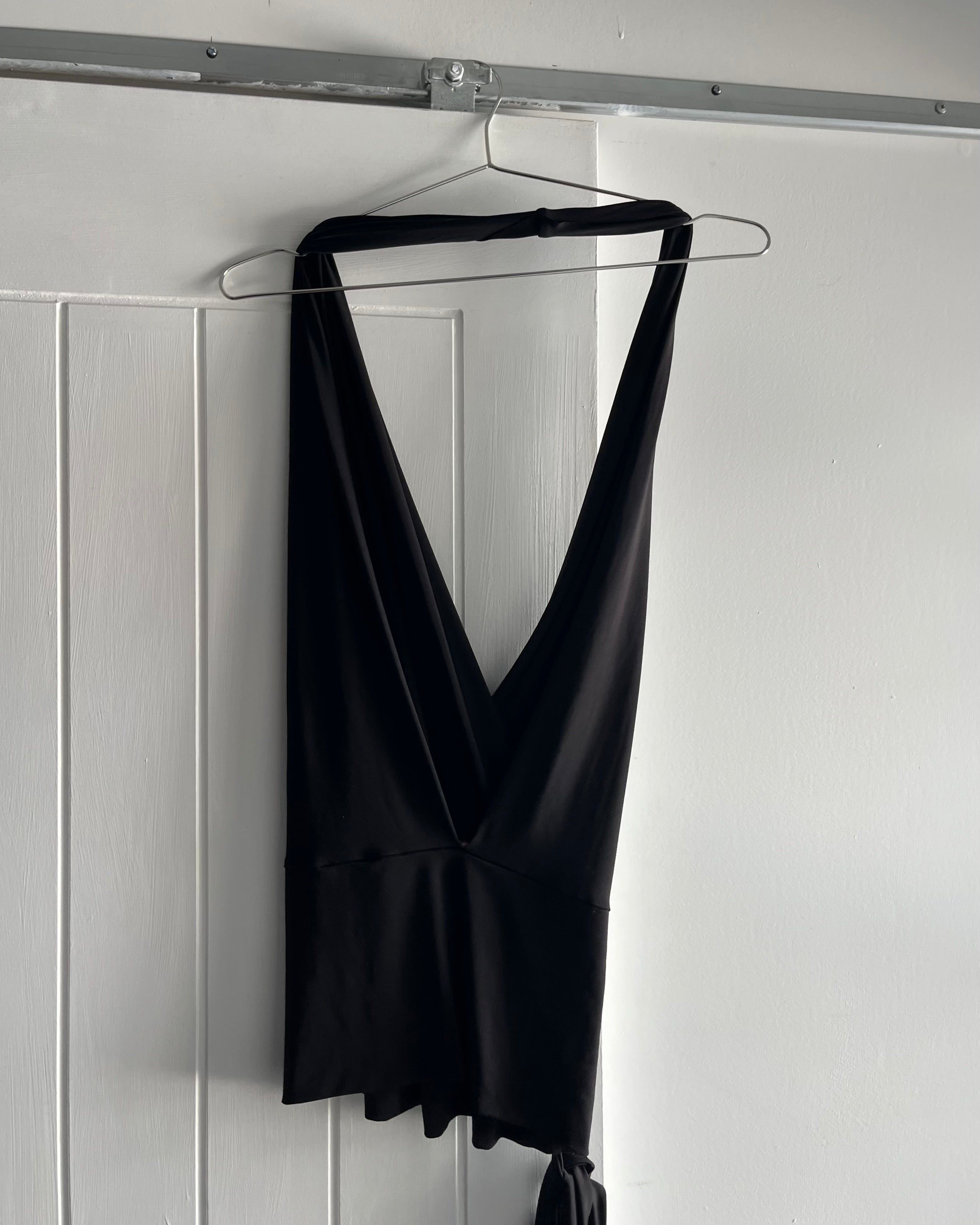 2000s black halter top